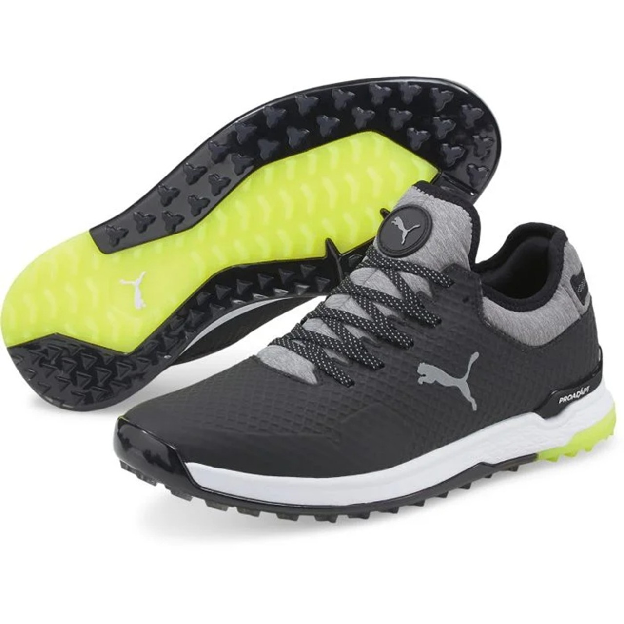 Puma Mens PROADAPT ALPHACAT Golf Shoes Black / Silver